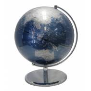 Heritage Metallic Blue Ocean 25cm World Globe
