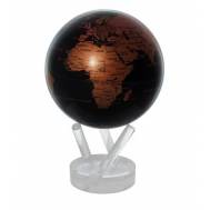 4.5" Copper and Black World Globe