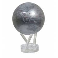 6" Silver Earth World Globe
