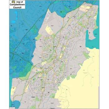 Campbelltown Council Local Government Area Large Map 1 ...