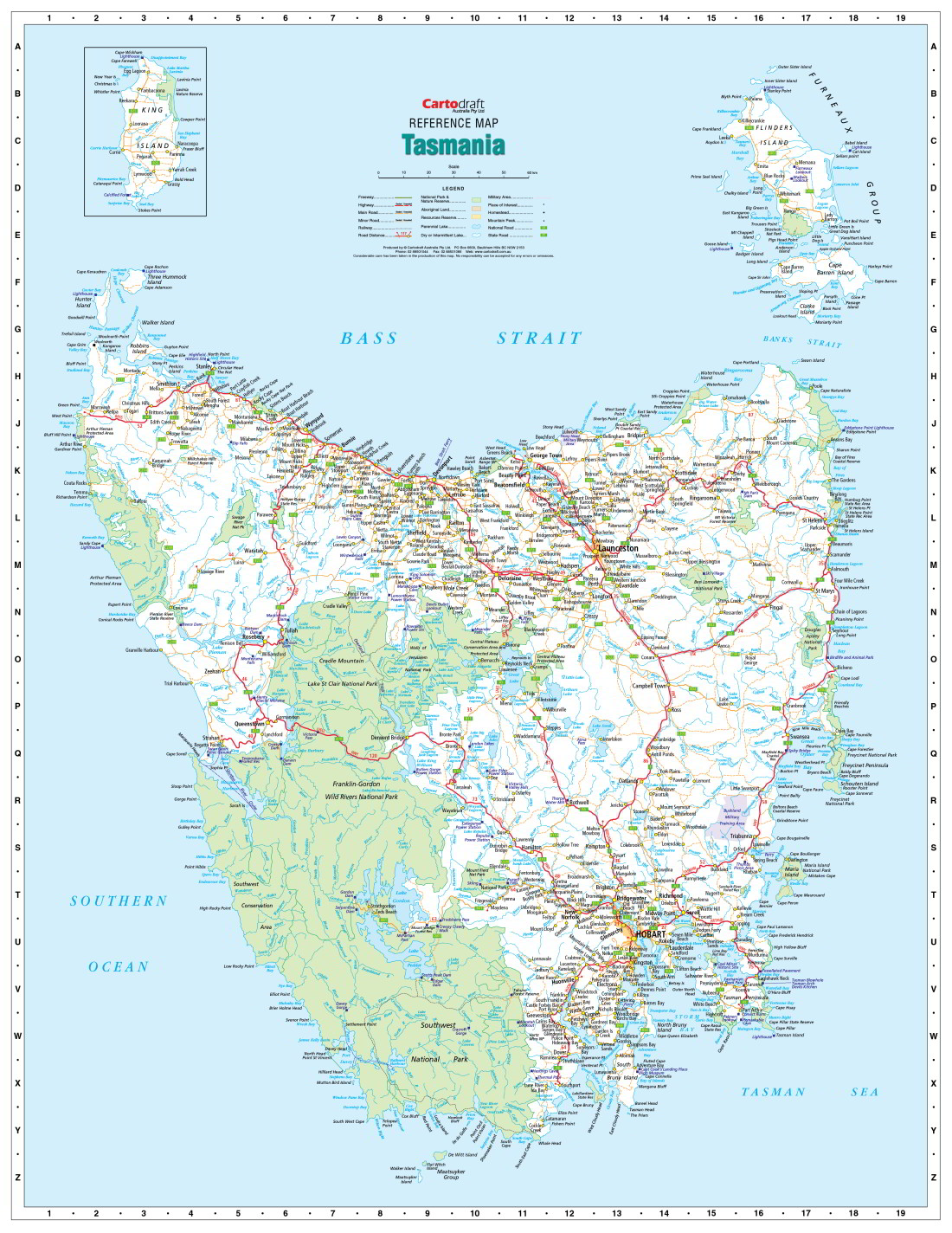 Detailed Tasmania Road Map With Cities And Towns Insi - vrogue.co