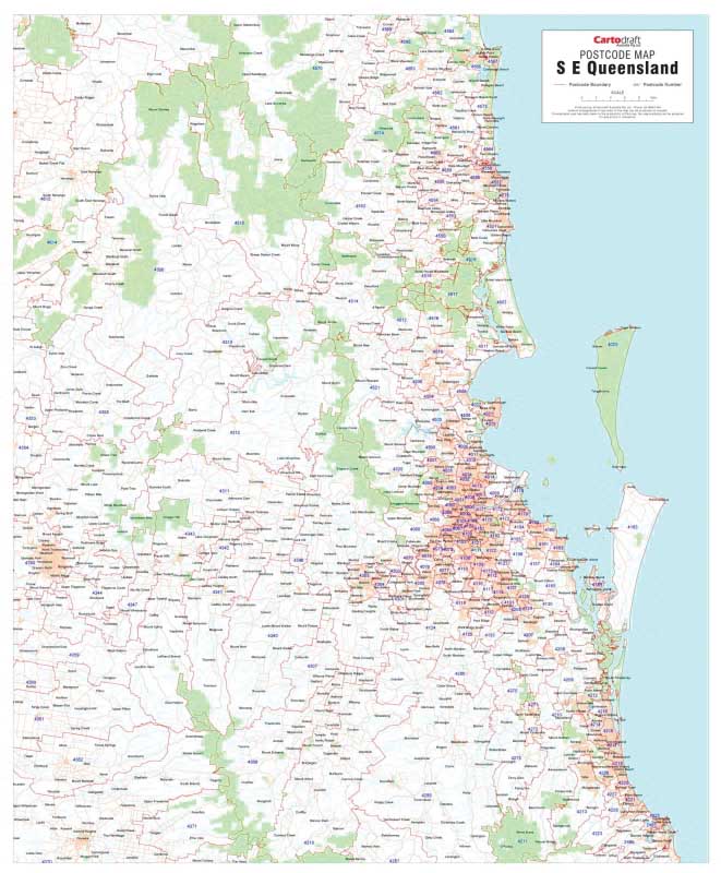 Queensland Brisbane Postcode Map Buy Postcode Map Of Queensland - Vrogue