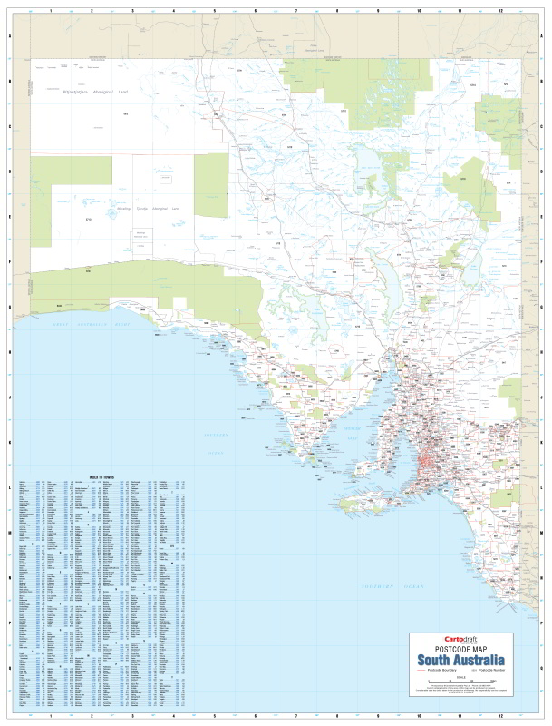 South Australia Postcode Map - Gambaran